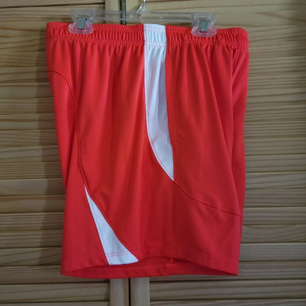 Under Armour Orange and White Shorts‎ basketball workout adult size Small